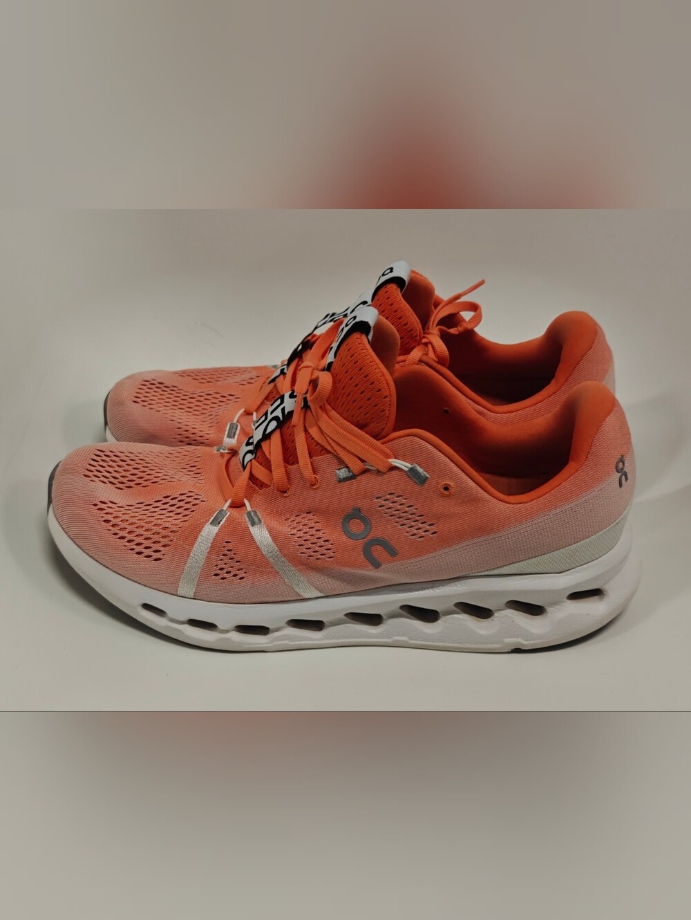 On Cloudsurfer Men’s Running Shoes Size 13 Flame Orange White Athletic Sneakers